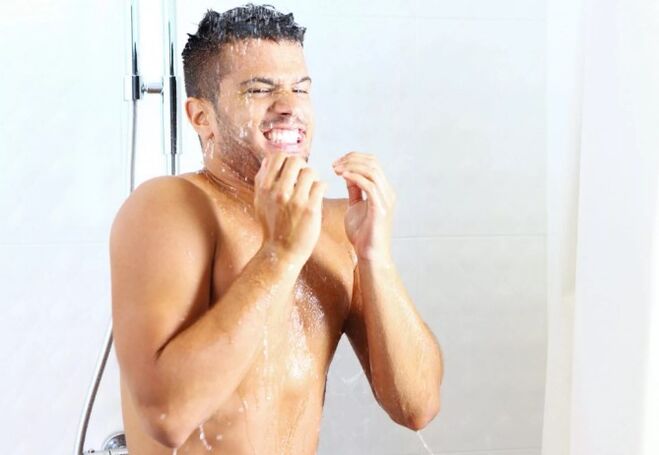 Contrasting shower