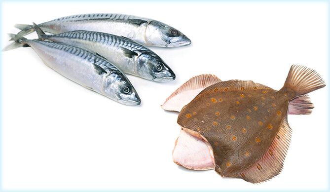 Mackerel and flounder - a fish that increases strength in males